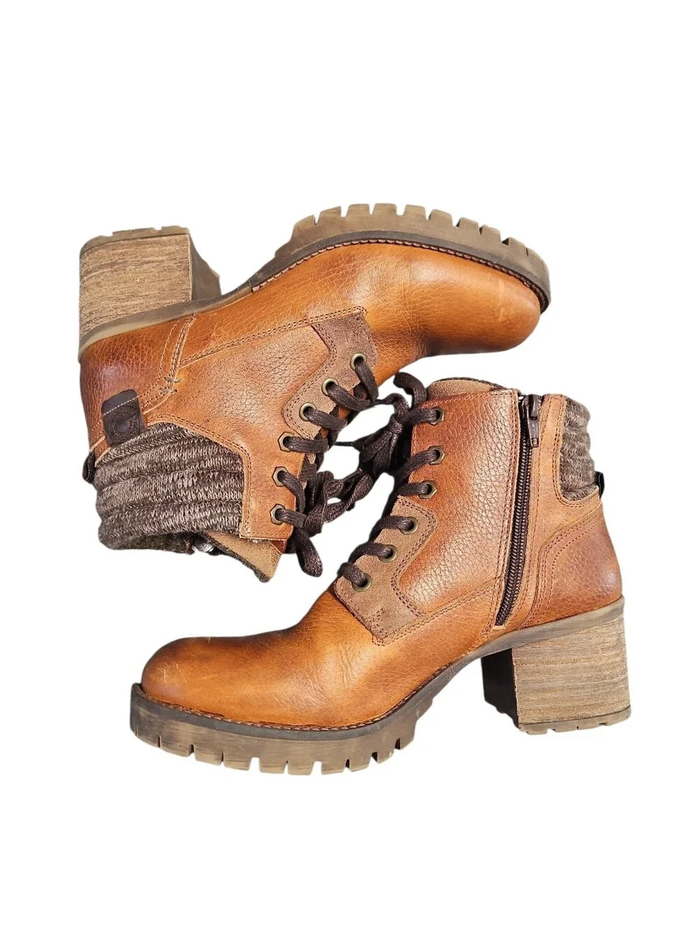 Bullboxer Leather Women’s Ankle Boots - Cassie Size 9M Brown